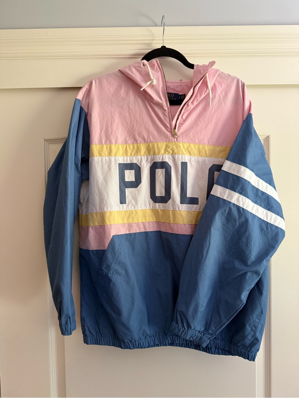 Polo Ralph Lauren Nautical Windbreaker Pink Blue Small